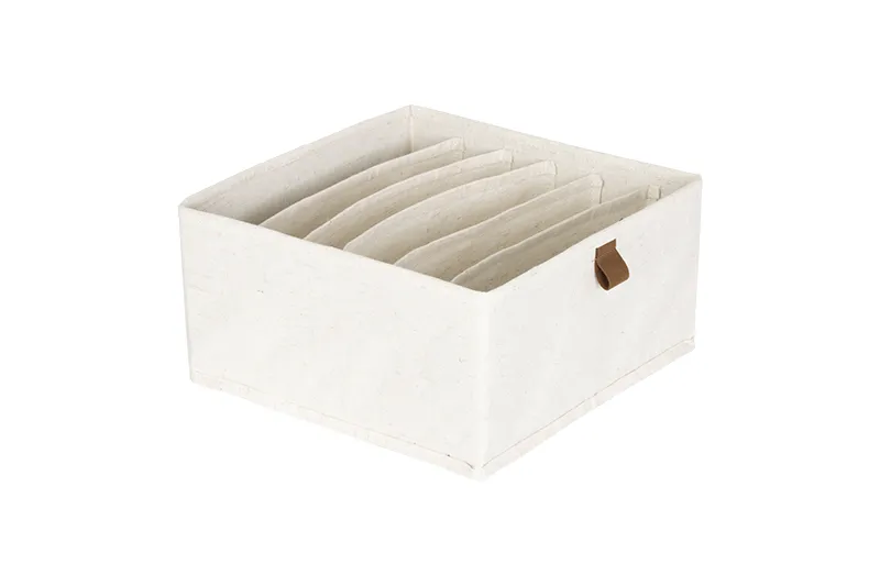 Композитна кутия за съхранение от памук и полиестер. Органайзер с вградено отделение
